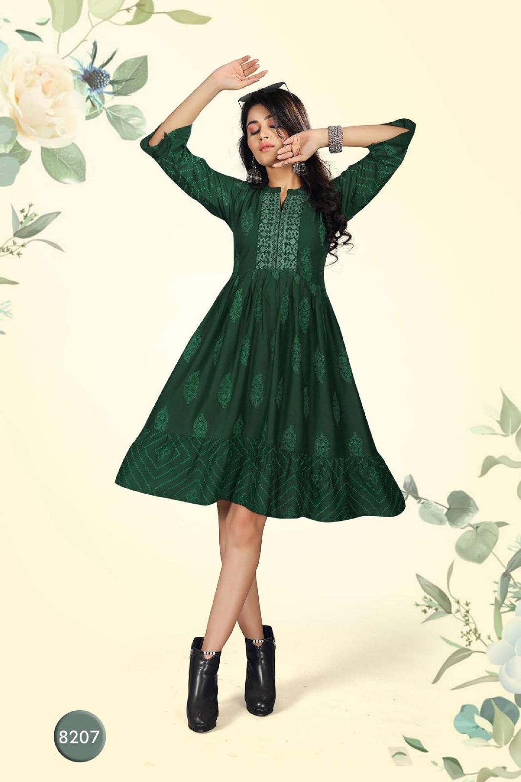 Beauty Queen Vihana 1 New Fancy Wear Shorty Rayon Printed Kurti Collection